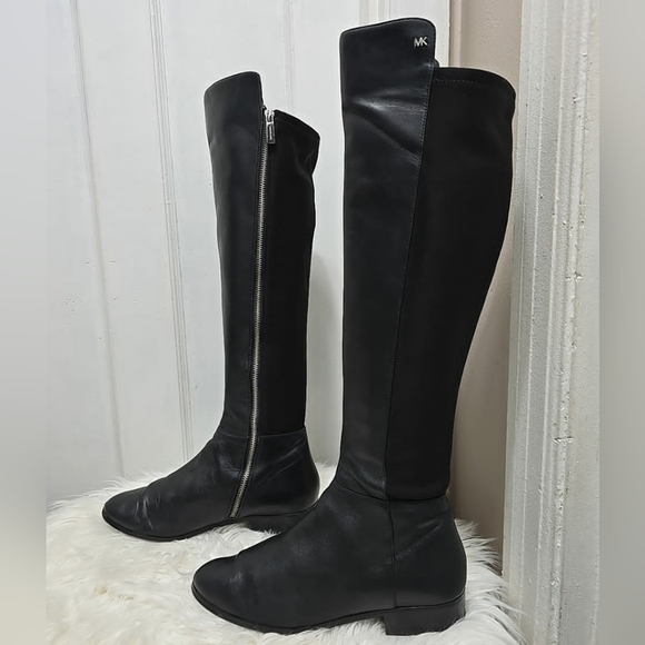 Michael Kors Bromley Over The Knee Leather Riding Boots Women's Black Sz 9M✌️🤣 - Picture 4 of 10